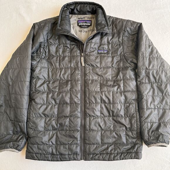 Patagonia Other - Patagonia Jacket Boys Youth XL 14 K's Full Zip Kids Nano Puff Brick Quilt Jacket
